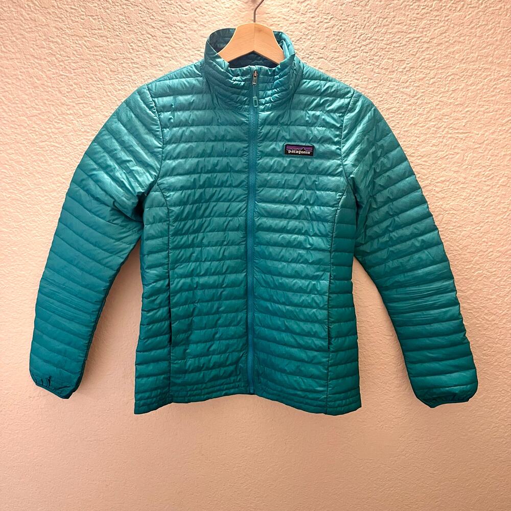 Patagonia Down Shirt Jacket Women XS Teal Blue Packable Puffer 84750 Ultralight - Picture 2 of 9